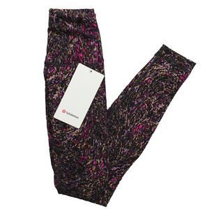 New Lululemon Size 0 Wunder Train High Rise HR Tight 28" TPGY Topography Multi